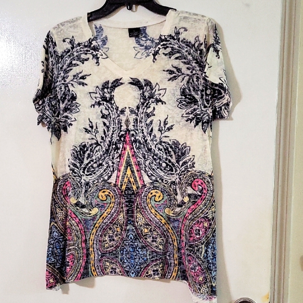 Women's Multicolor Paisley Top
